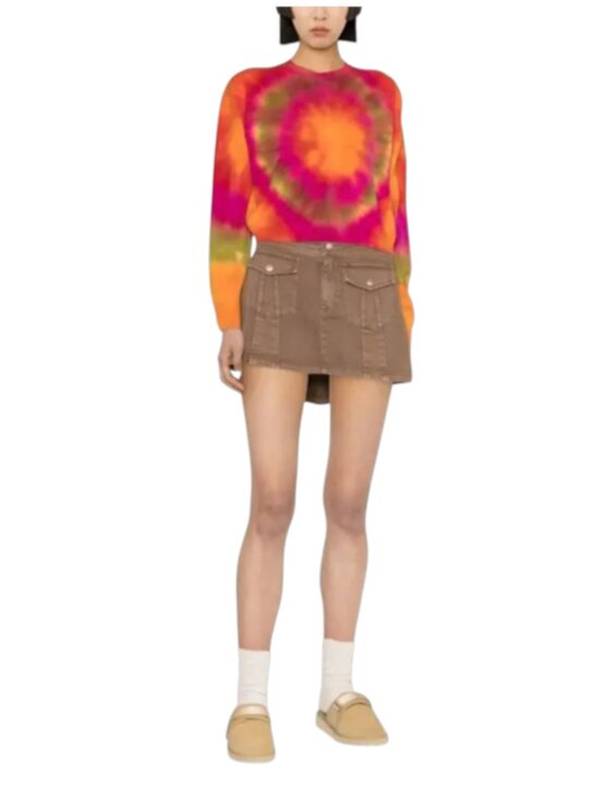 The Elder Statesman Sweaters - The Elder Statesman Tunnel Tie Dye Sweater Womens Medium Pink Crew Neck Jumper
